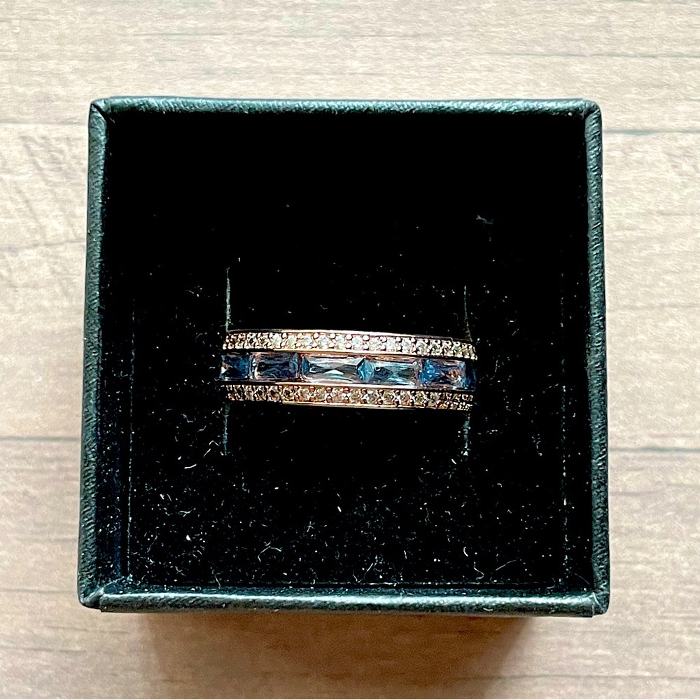 Bomb Party OG Ring “The Juliet Ring” with Blue Zircon Spinel - Rose Gold Plating